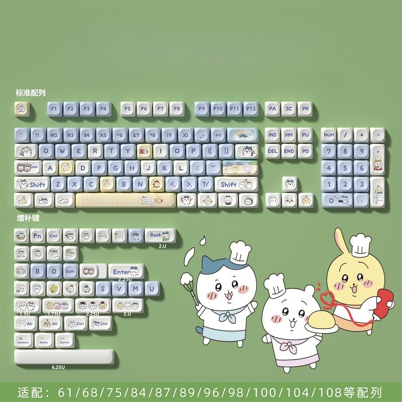 Keycap Artisan Anime - Teclas Kawaii con Diseño de Chiikawa,