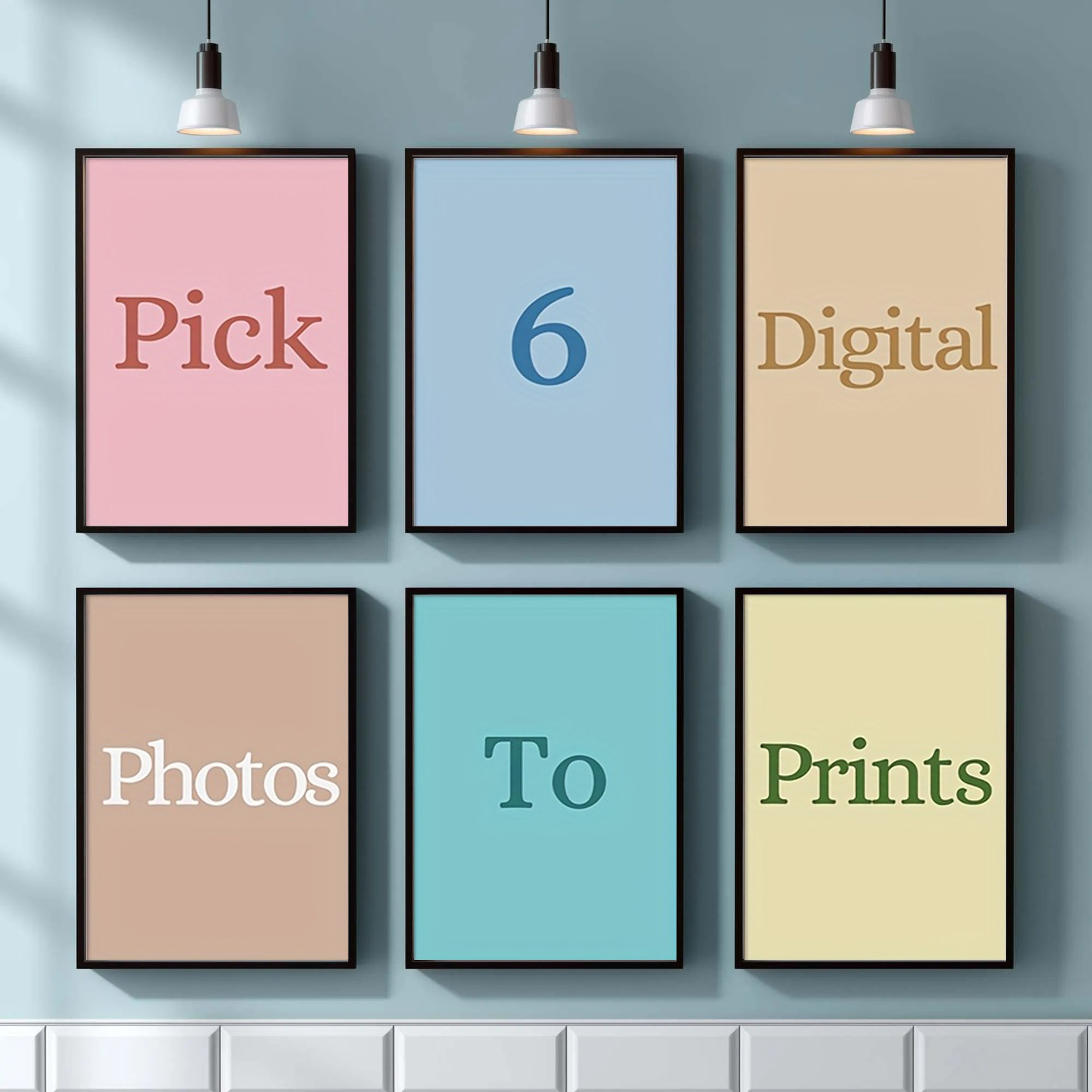 Art Print Framed - 4/5/6 piezas de impresión personalizada en