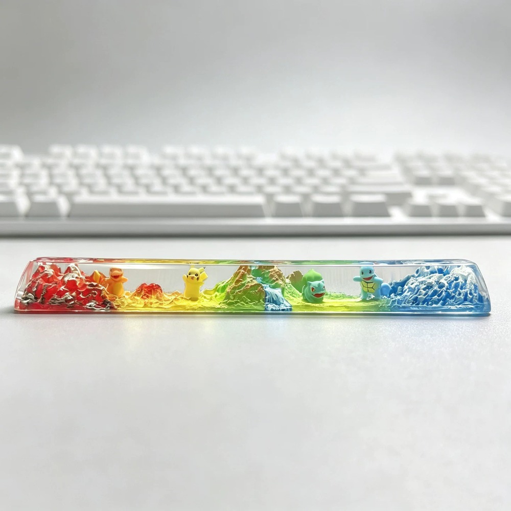 Keycap Artisan Anime - Tecla tridimensional de Pokémon, barra espaciadora