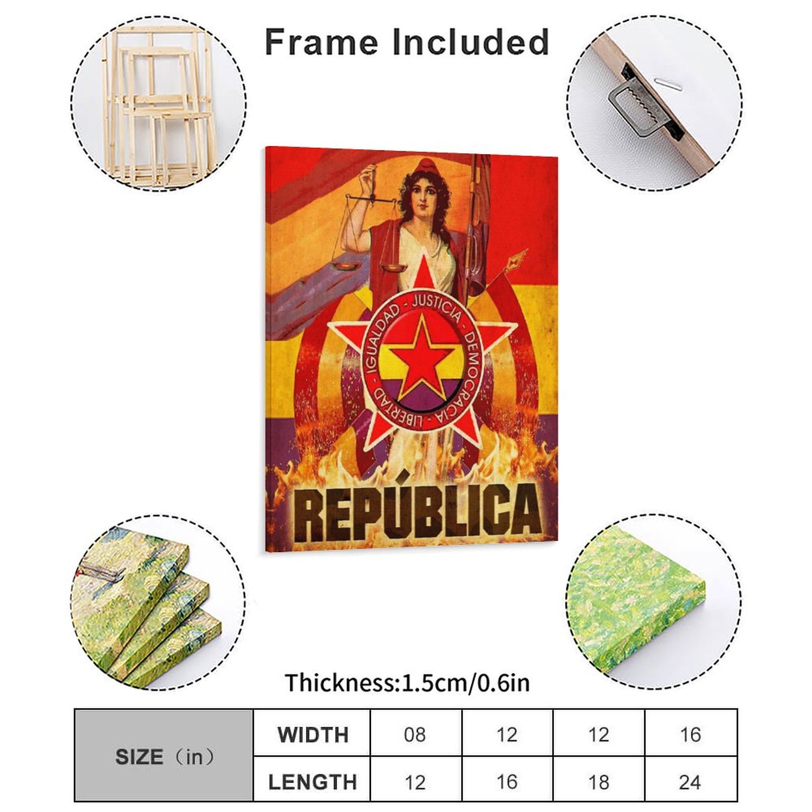 No Pasaran, revolución español - Art Print Framed reseña y precio