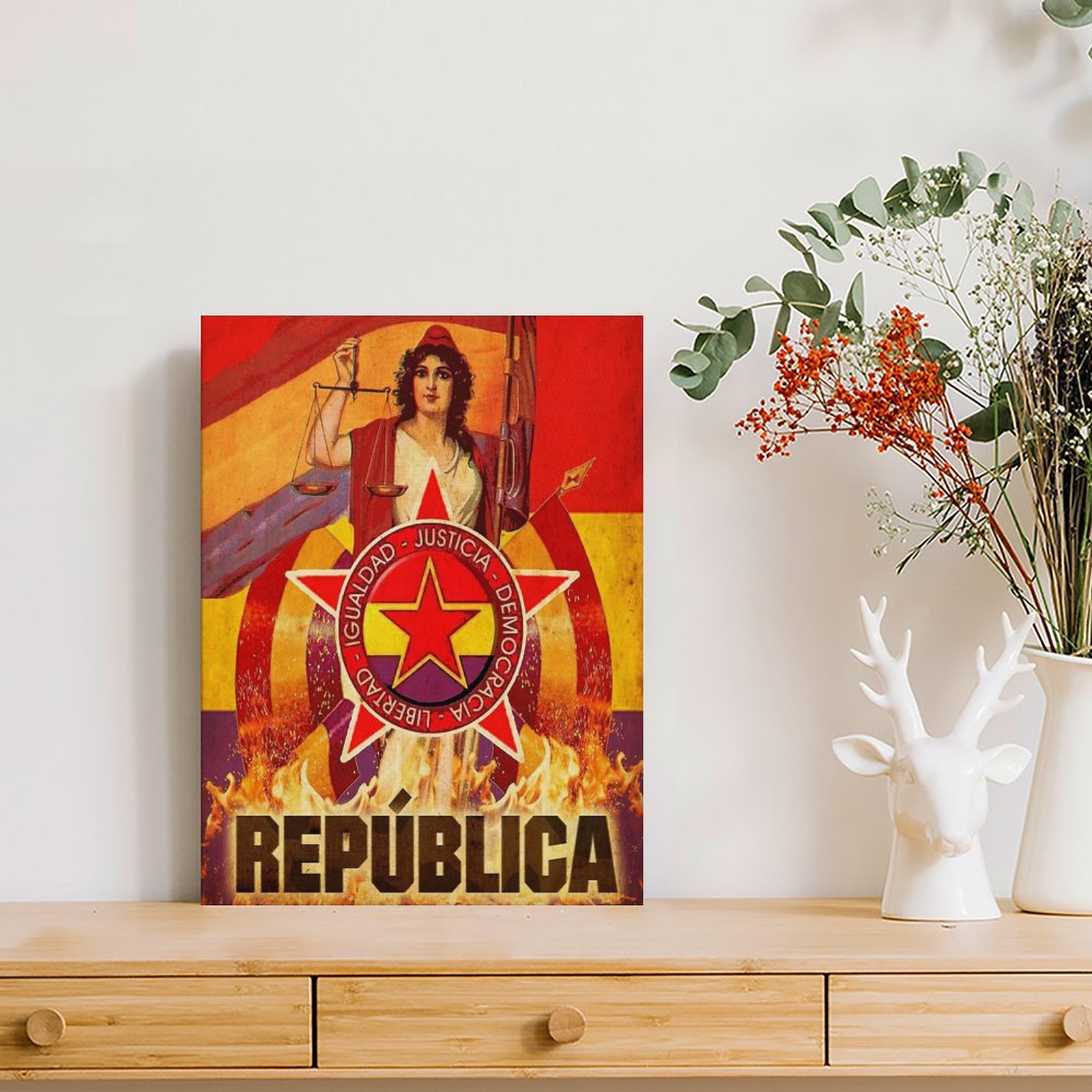 No Pasaran, revolución español - Art Print Framed reseña y precio