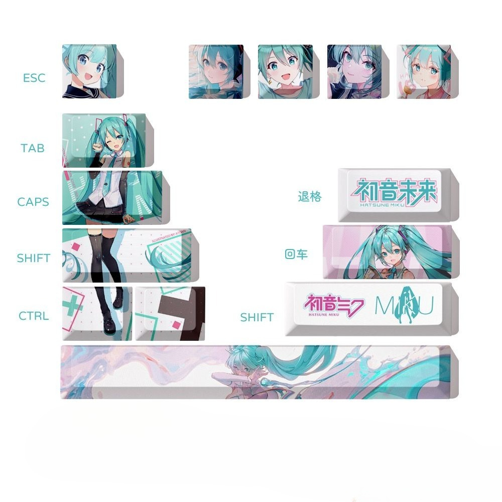 Teclas Hatsune Miku, Teclas de - Keycap Artisan Anime reseña y precio