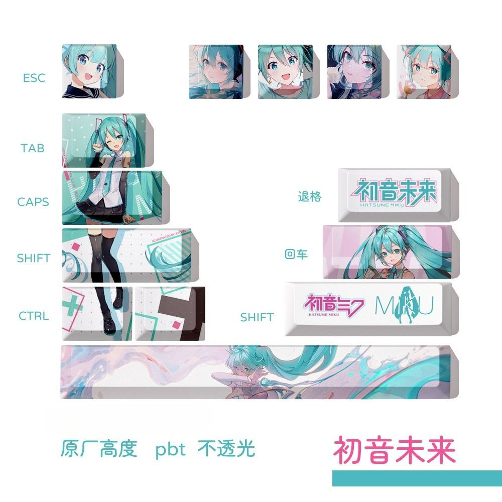 Teclas Hatsune Miku, Teclas de - Keycap Artisan Anime reseña y precio