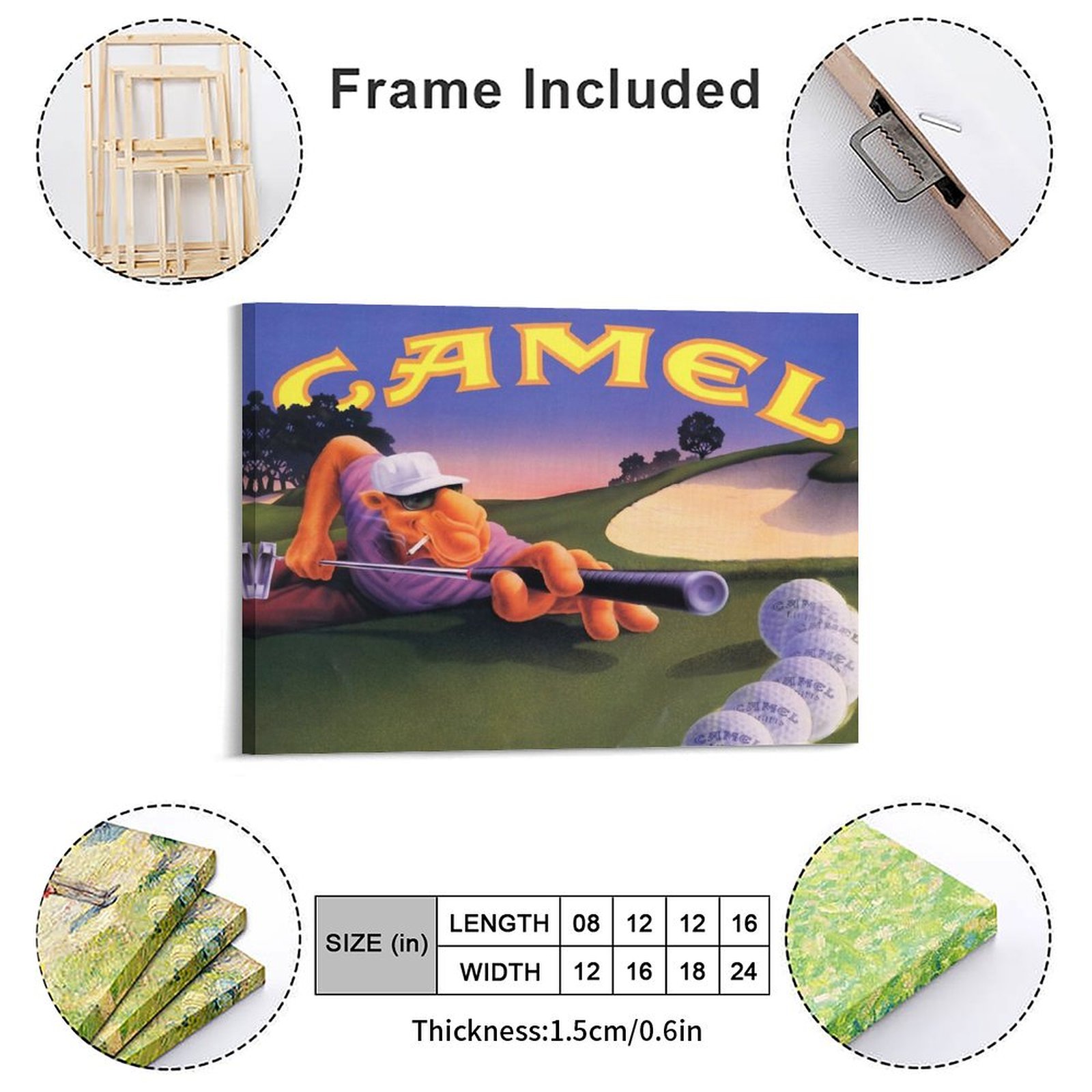 Vintage Joe Camel ruleta anunc - Art Print Framed reseña y precio
