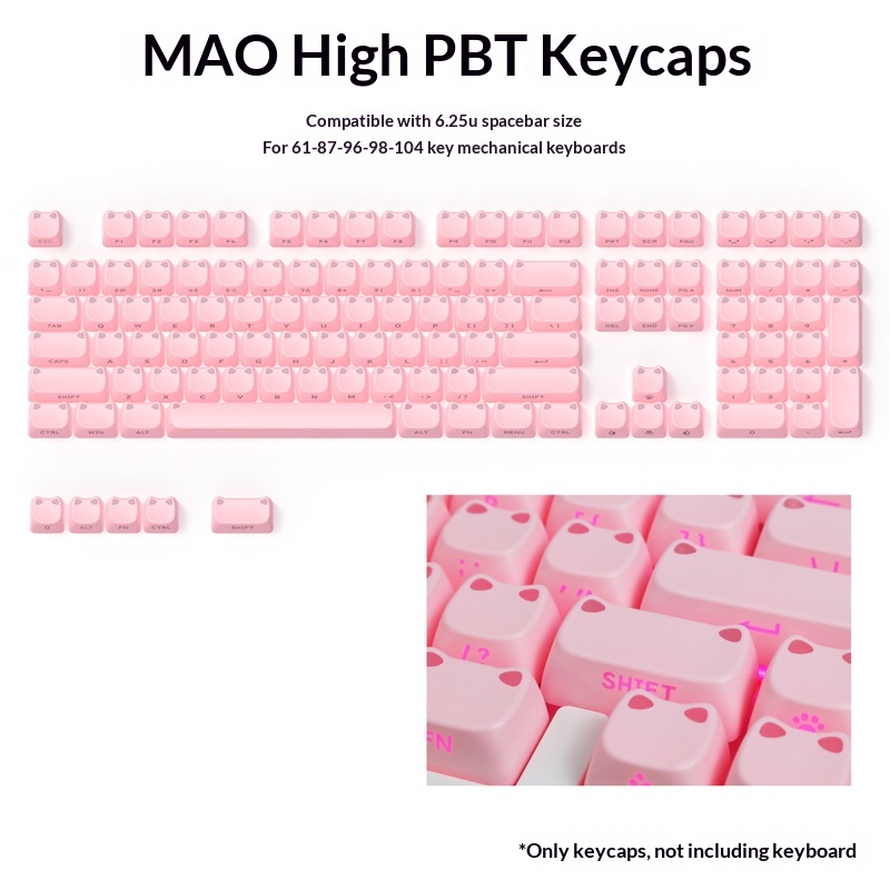 113 Teclas MAO con Orejas de G - Keycap Artisan Anime reseña y precio